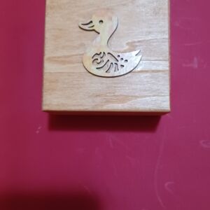 Wooden Box with Duck Design